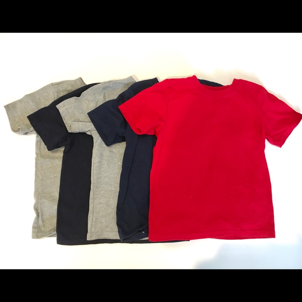 5 pack boys basic tees. 4T